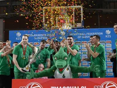 - 17.2.2024 - Finale ko&scaron;arkarskega pokala Spar; Olimpija: Krka, Kodeljevo. // FOTO: Nik Erik Neubauer