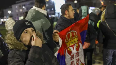 14.2.2025 - Kragujevac - Srbija &scaron;tudendski protest - &Scaron;tudentje iz srbije se zbirajo v centru KragujevcaFoto: Luka Cjuha