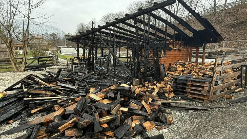 Ogenj je uničil delavnico in povzročil za več deset tisoč evrov &scaron;kode. Foto: Slovenija Eco Resort