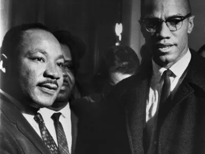 Martin Luther King (levo) in Malcolm X sta se menda srečala le enkrat. Foto: Getty Images