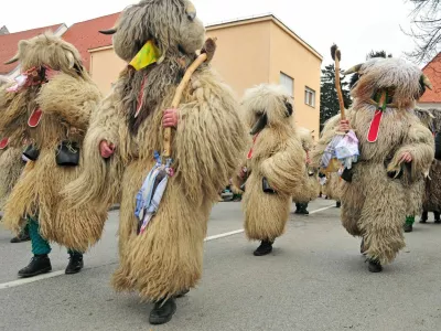 Ptuj, Slovenia - February 7, 2016 - Traditional carnival on shrove sunday with traditional figures, known as kurent or korent in Ptuj, Slovenia / Foto: Urospoteko