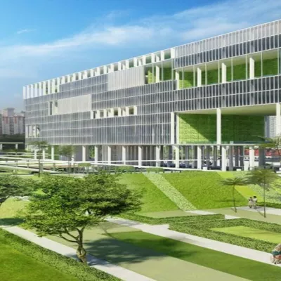 Tako bi bila videti nova gorenjska regijska bolnišnica na lokaciji v Kranju. Foto: Mestna občina Kranj