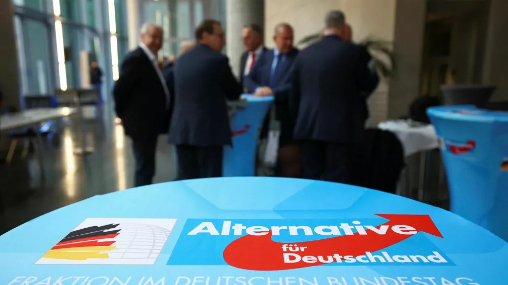 Alternative for Germany (AfD) members arrive for a fraction meeting following the German general elections in Berlin, Germany, February 25, 2025. REUTERS/Lisi Niesner