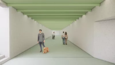 Kolesarji naj bi v načrtovanem podhodu, ki bo povezoval Gori&scaron;ko ulico in atletski center, kolo potiskali ob sebi. Vir:&nbsp;Elea iC