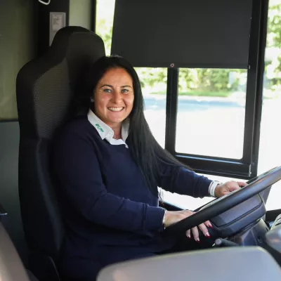 - 11.10.2023 - Klara Zadnikar, voznica mestnega avtobusa LPP - Ljubljanski potniški promet  //FOTO: Bojan Velikonja