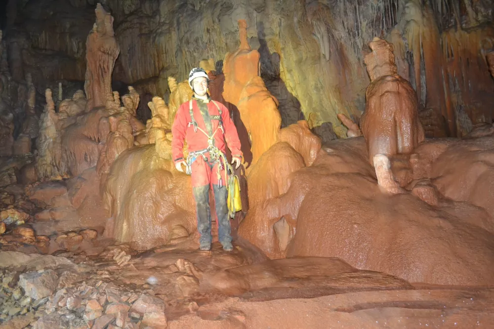 Orlek, Matejeva jamaRaziskovanje novo odkrite Matejeve jame pri Sezani.Foto: arhiv Hudvik Husu