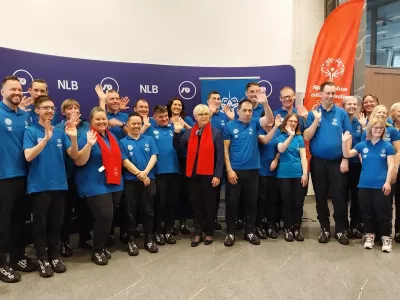 Ekipa &scaron;portnikov in njihovih spremljevalce, ki bo tekmovalo v Torinu. Foto: Vesna Levičnik