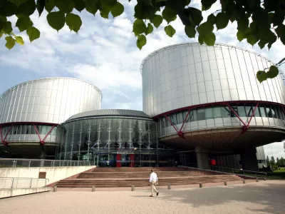 View on the European Court of Human Rights (ECHR) in Strasbourg, France, 30 June 2008. The ECHR dismissed on 30 June an appeal of German child murderer Magnus Gaefgen who had abducted and killed Jakob von Metzler. Gaefgen was threatened with torture by a police officer, the ECHR did not hold the Federal Republic of Germany responsible. Photo by: Rolf Haid/picture-alliance/dpa/AP Images