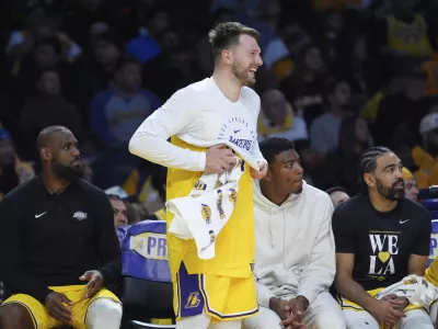 Luka Dončić se je v Los Angelesu že udomačil.&nbsp;/ Foto: AP