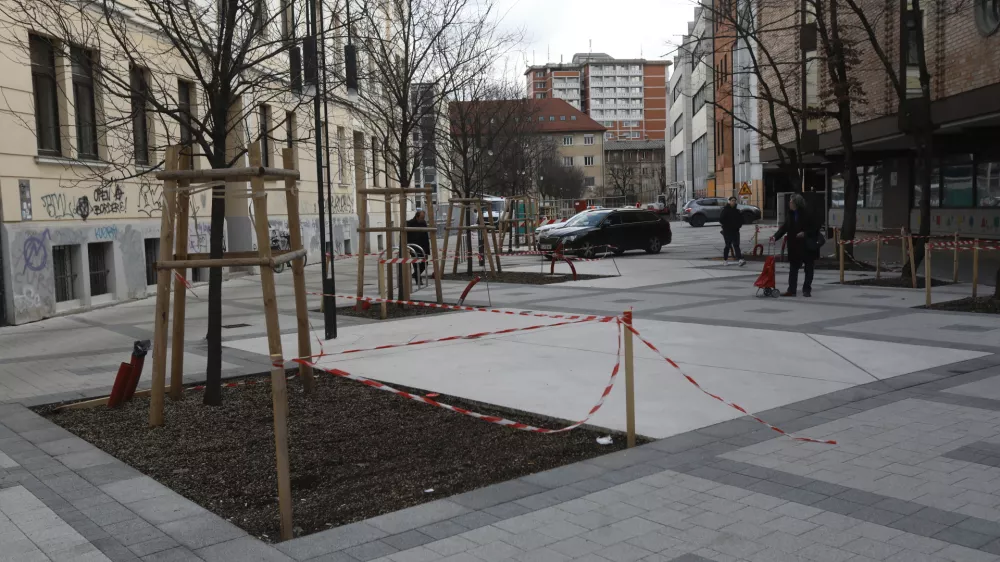 7.1.2025 - Prenova Čufarjeva ulica - gradbi&scaron;čeFOTO: LUKA CJUHA