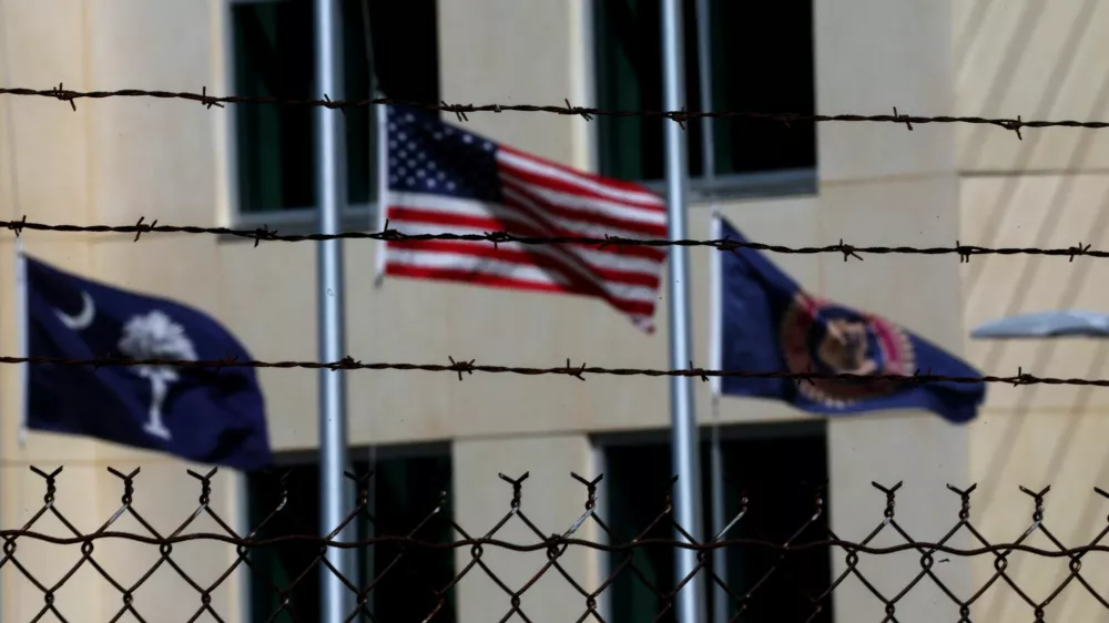 The South Carolina Department of Corrections (SCDC) headquarters is seen behind barbed wire fence, where death row inmate Brad Sigmon, 67, will be executed on Friday by firing squad method, at the Broad River Correctional Institution in Columbia, South Carolina, U.S., March 6, 2025. REUTERS/Shannon Stapleton