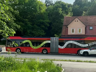 električni avtobus na testiranju v Ljubljani maja 2024