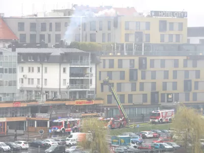 Maribor - požar - Lent Gasilci
