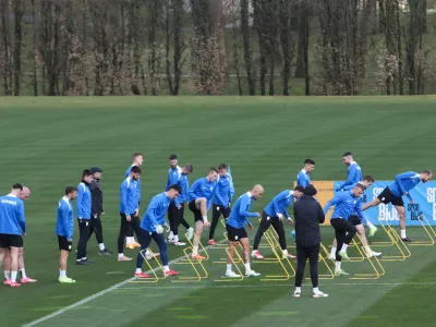 - 17.03.2025. Trening Slovenske nogometne reprezentance pred tekmama s Slova&scaron;ko v Ligi narodov. Foto: Bojan Velikonja 