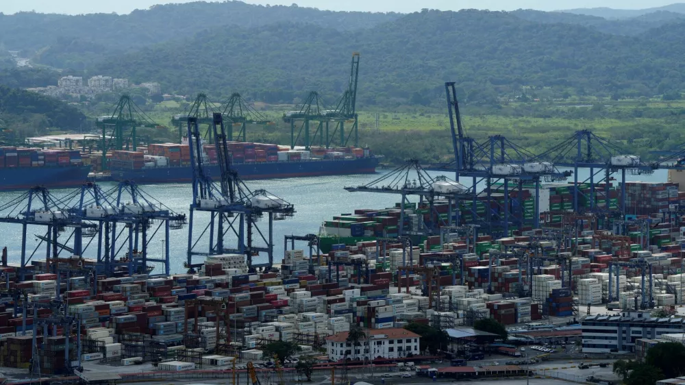 FILE PHOTO: A view of the Balboa Port is pictured after Hong Kong's CK Hutchison agreed to sell its interests in a key Panama Canal port operator to a BlackRock Inc-backed consortium, amid pressure from U.S. President Donald Trump to curb China's influence in the region, Panama City, Panama, March 4, 2025. REUTERS/Enea Lebrun/File Photo/File Photo