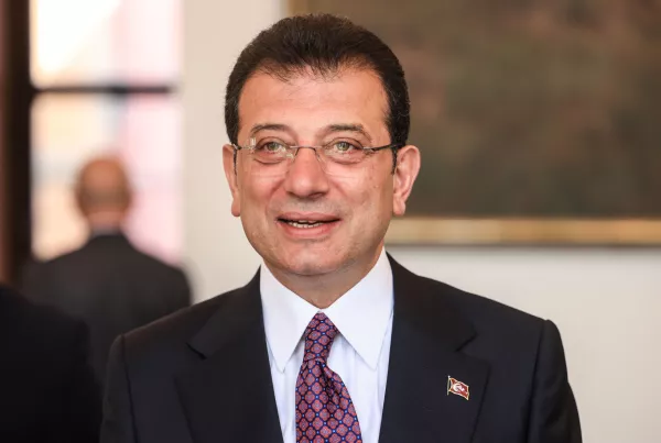FILED - 20 June 2024, North Rhine-Westphalia, Duesseldorf: Ekrem Imamoglu, Mayor of Istanbul, speaks during a reception in the city hall in Duesseldorf. Photo: Oliver Berg/dpa