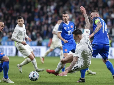 Benjamin &Scaron;e&scaron;ko- 23.03.2025 - nogomet - UEFA - Slovenija: Slova&scaron;ka //FOTO: Jaka Gasar