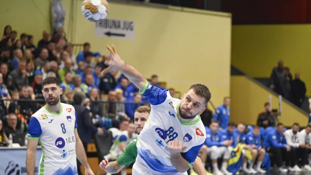 Aleks Vlah07.11. 2024 Tekma mo&scaron;kih reprezentanc Slovenije in Litve v kvalifikacijah za nastop na evropskem prvenstvu leta 2026FOTO: Nik Erik Neubauer