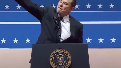 Elon Musk si je na zborovanju po zmagi Donalda Trumpa na predsedni&scaron;kih voluvah v ZDA privo&scaron;čil sporno gesto.