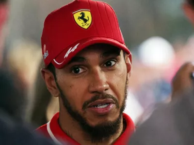 Formula One F1 - Chinese Grand Prix - Shanghai International Circuit, Shanghai, China - March 23, 2025 Ferrari's Lewis Hamilton is interviewed after finishing sixth place in the Chinese Grand Prix REUTERS/Go Nakamura
