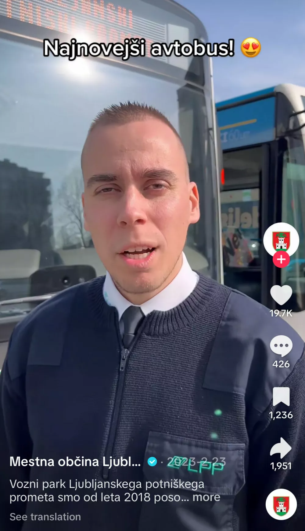 Ljubljanski potni&scaron;ki promet v objavah deli zgodbe z avtobusov.