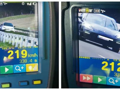 Voznika, ki sta konkretno prekoračila omejitev hitrosti na avtocesti. 