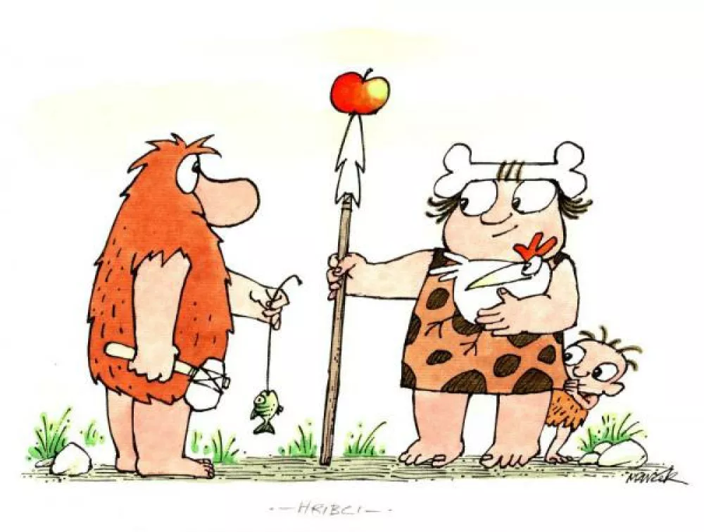 Hribci avtorja Marjana Mančka, nekak&scaron;na slovenska različica Kremenčkovih: najprej je bil strip, nato knjiga in nato &scaron;e animirani film. Foto: dokumentacija Dnevnika