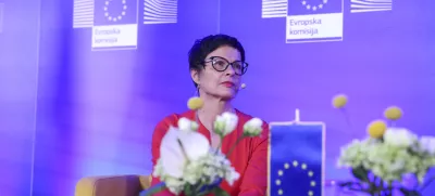 - 27.03.2025 - Evropska komisarka za širitev Marta Kos, je v Hiši EU spregovorila o evropski širitveni politiki in aktualnih izzivih EU//FOTO: Jaka Gasar