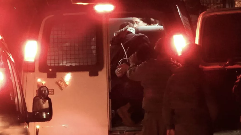 CORRECTS DATE: Hamdan Ballal, Palestinian co-director of Oscar-winning documentary No Other Land, is detained by the Israeli military from his home in the Israeli-occupied West Bank, Monday March 24, 2025. (Raviv Rose via AP)