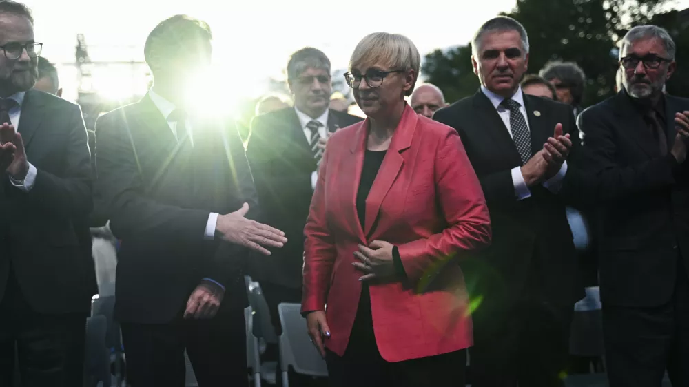 Robert GolobNata&scaron;a Pirc Musar- 09.05.2024 - Državna proslava ob 20. obletnici vstopa Slovenije v EU, Nova Gorica. 