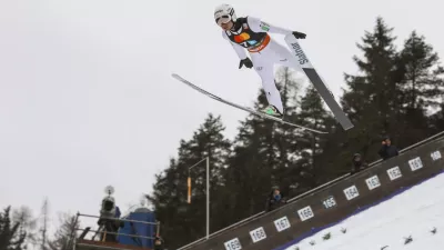 Anže Lani&scaron;ek29.03.2025 - finale svetovnega pokala v smučarskih skokih, mo&scaron;ki, ekipna tekma; PLANICA 2025 - Foto: Luka Cjuha
