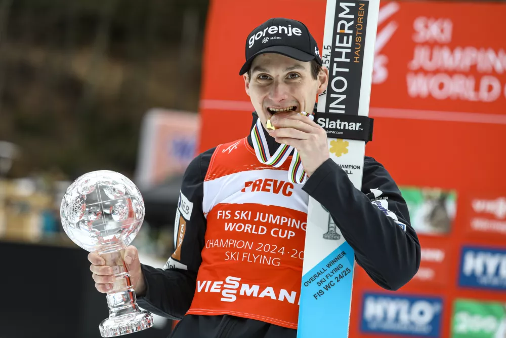 Domen Prevc30.03.2025 - finale svetovnega pokala v smučarskih skokih, mo&scaron;ki, posamična tekma; PLANICA 2025Foto: Luka Cjuha