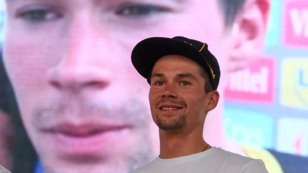 kolesar Primož Roglič- 06.08.2018 &ndash; Ljubljana - sprejem za kolesarja Primoža Rogliča po velikem uspehu na dirki Po Franciji, kjer se je izkazal s četrtim mestom in bojem za skupne stopničke,   //FOTO: Luka Cjuha.