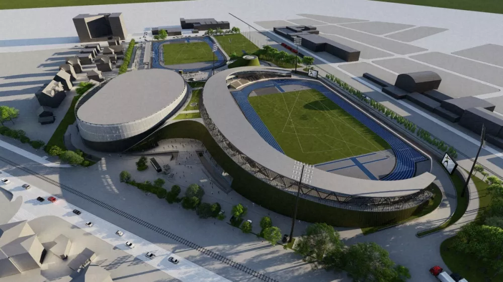 Ljubljanski župan pričakuje, da bi se gradnja Atletskega centra Ljubljana lahko začela proti koncu maja. Vir:&nbsp;MOL