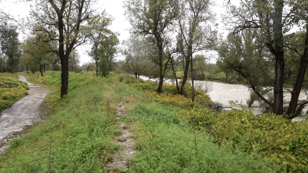 V Sneberju &scaron;e evdno čakajo na nov nasip ob reki Savi. Foto: Jaka Gasar