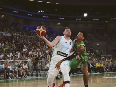 Luka Dončić28.06.2024 - Pripravljalna tekma v ko&scaron;arki, Slovenija: Brazilija, Stožice. FOTO: Nik Erik Neubauer