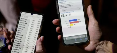 Supporters of Randy Fine, Republican nominee for 2025 Florida's 6th congressional district special election, use their phones to check election results at a watch party, as Florida holds a special election for a U.S. House of Representatives seat vacated by National Security Adviser Michael Waltz, in Ormond Beach, Florida, U.S. April 1, 2025. REUTERS/Octavio Jones