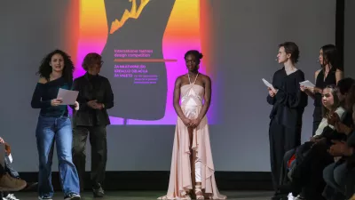 01.04.2025 - Modna revija - Srednja &scaron;ola za oblikovanje in fotografijo Ljubljana. Dijakinje in dijaki zaključnega letnika modnega oblikovanja bodo predstavljali svoje kolekcije oblačiFoto: Luka Cjuha