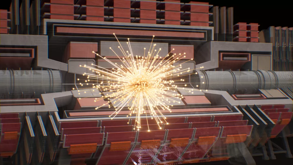 Svica.Graficni prikaz novega kroznega trkalnika.Evropska organizacija za jedrske raziskave (Cern) je objavila studijo o izvedljivosti morebitnega bodocega kroznega trkalnika z obsegom okoli 91 kilometrov. Ta bi lahko po letu 2040 nasledil veliki hadronski trkalnik, ki ima obseg 27 kilometrov in je trenutno vodilni instrument Cerna. Dokument bo v prihodnje obravnaval svet Cerna.Foto: CERN