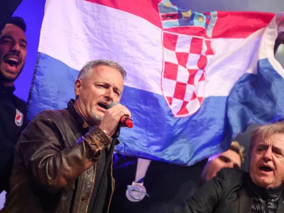 03.02.2025., Zagreb - Svecani docek hrvatske rukometne reprezentacije u Zagrebu nakon osvojenog drugog mjesta na Svjetkom prvenstvu. Photo: Matija Habljak/PIXSELL