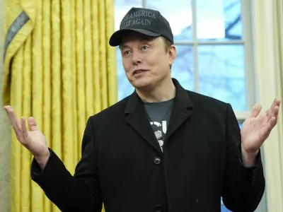 FILE - Elon Musk speaks during an event with President Donald Trump in the Oval Office at the White House, Feb. 11, 2025, in Washington. (AP Photo/Alex Brandon, File)