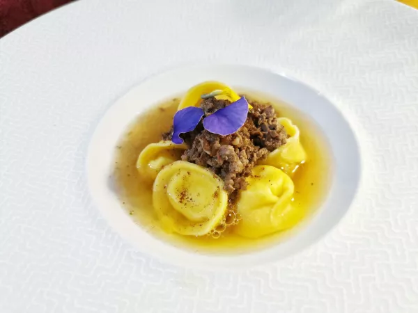 Ravioli in mleta svinjina v timijanovi juhi, Ronchi Ro