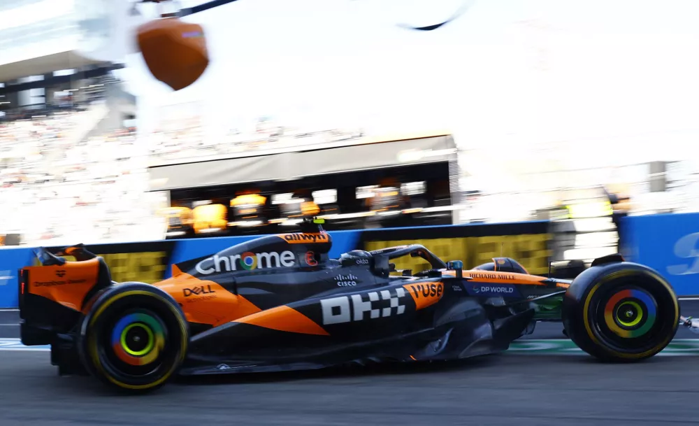 Formula One F1 - Japanese Grand Prix - Suzuka Circuit, Suzuka, Japan - April 4, 2025 McLaren's Lando Norris during practice REUTERS/Manami Yamada
