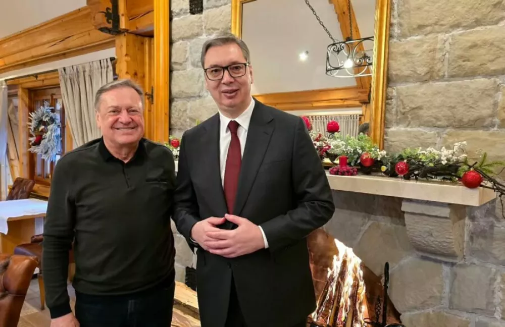 Zoran Janković in Aleksander Vučić v Beogradu