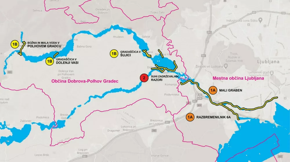 protipoplavni ukrepi na Grada&scaron;čici / Foto: Gradascica.si