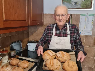 Ivan Bevk, rojen leta 1920, partizan, prejemnik plakete ambasador domačega kruha, v partizane vstopi 2. februarja 1043 / Foto: Samo Bevk