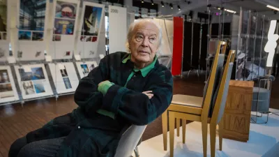 - arhitekt in predavatelj Boris Podrecca,- 30.01.2025. -Vodeni ogled za novinarje razstave Boris Podrecca: Delto reke spremeniti v morje.//FOTO: Bojan Velikonja / Foto: Bojan Velikonja