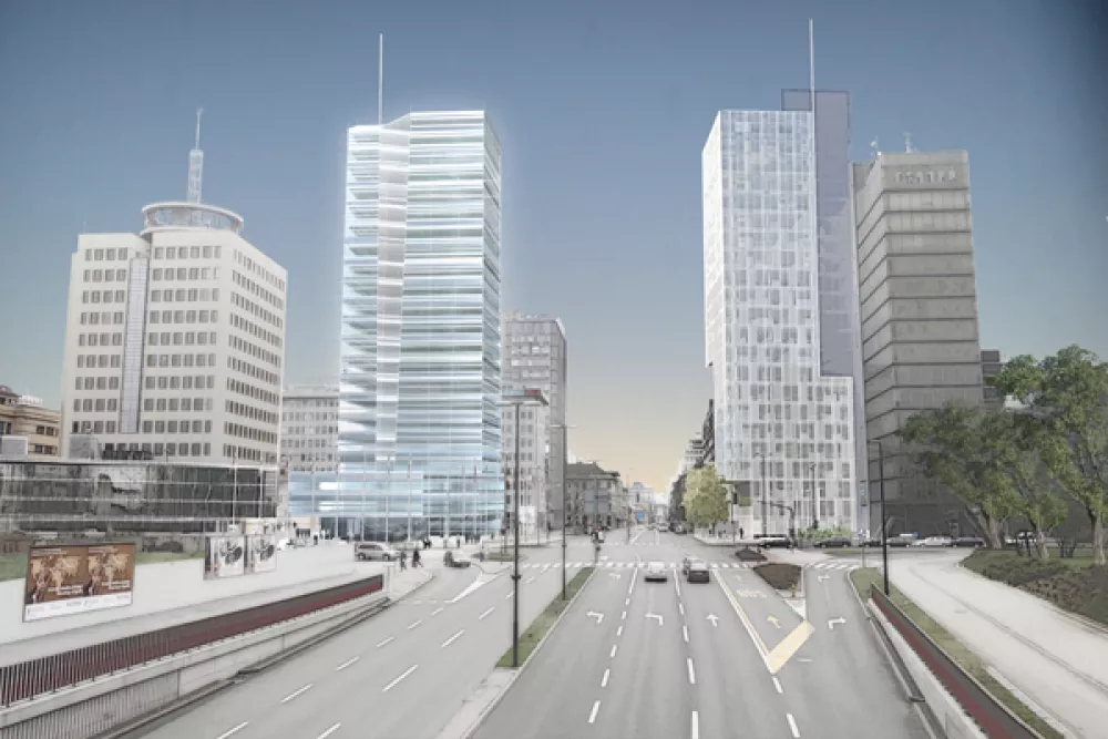 Zmagovalna arhitekturna re&scaron;itev za severna mestna vrata. / Foto: Boris Podrecca