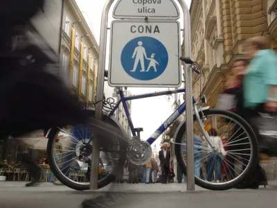 - evropski teden mobilnosti - kolesar - Čopova ulica - cona,//FOTO: Matej Pov&scaron;eOPOMBA: ZA OBJAVO V ČASOPISU DNEVNIK / Foto: Matej Pov&scaron;e