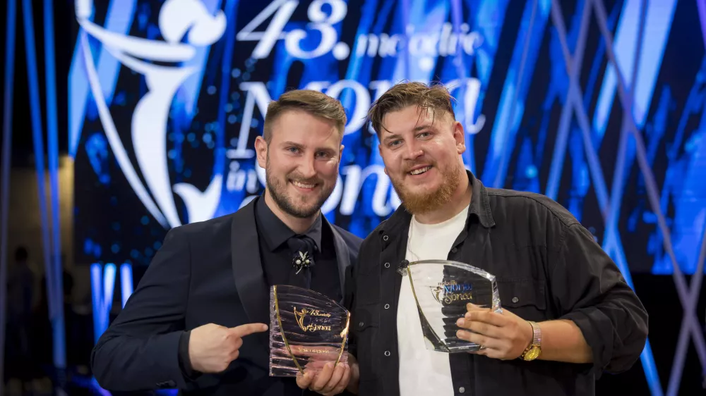 Zadnja dva zmagovalca MMS, Gregor Ravnik in Žan Videc. / Foto: Ale&scaron; Rosa